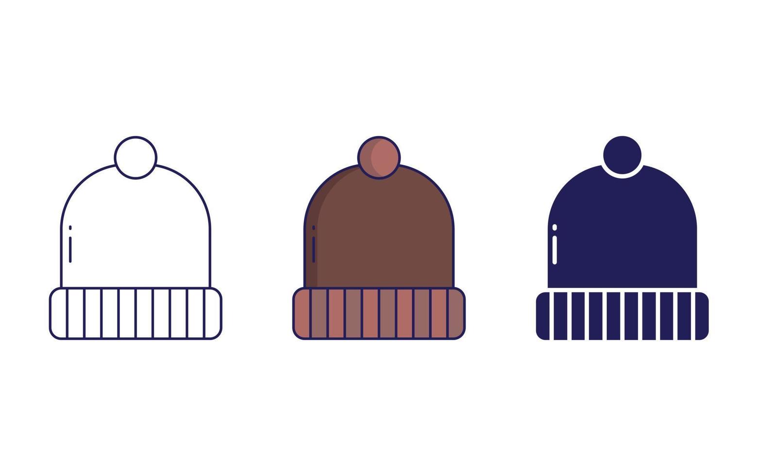 Beanie hat icon vector