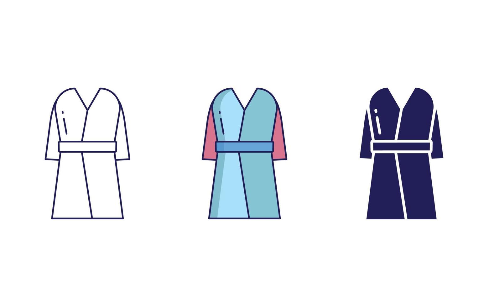 Bathrobe clothe icon vector