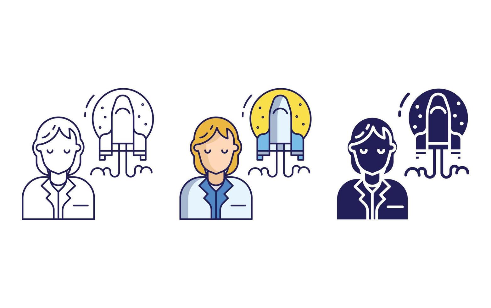 Woman Scientist icon vector