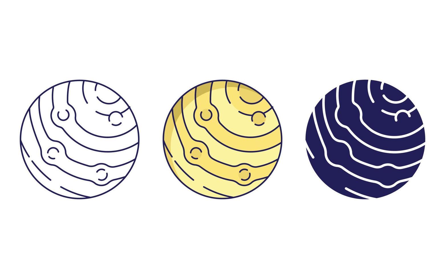 Jupiter Planet icon vector