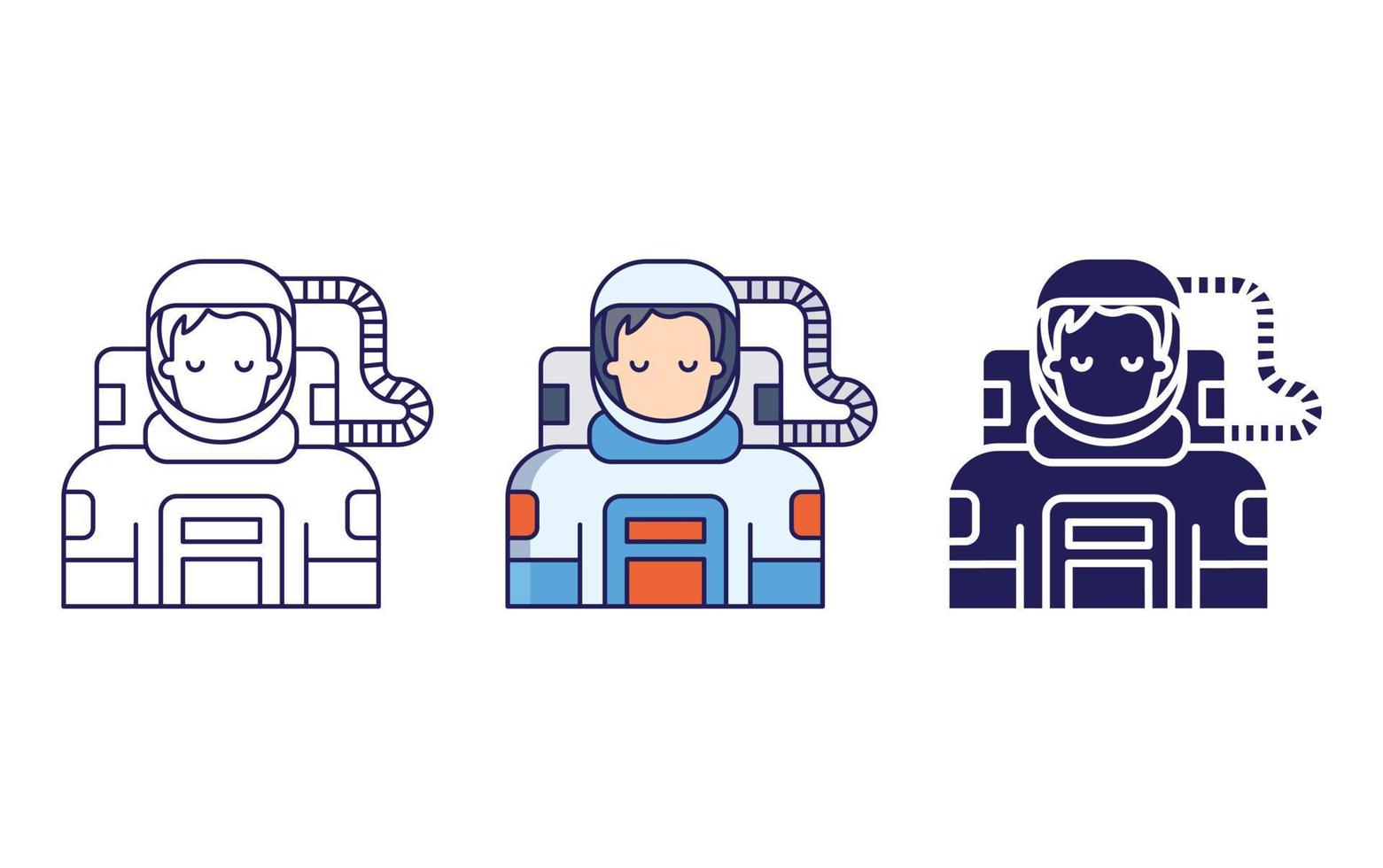 icono de hombre astronauta vector