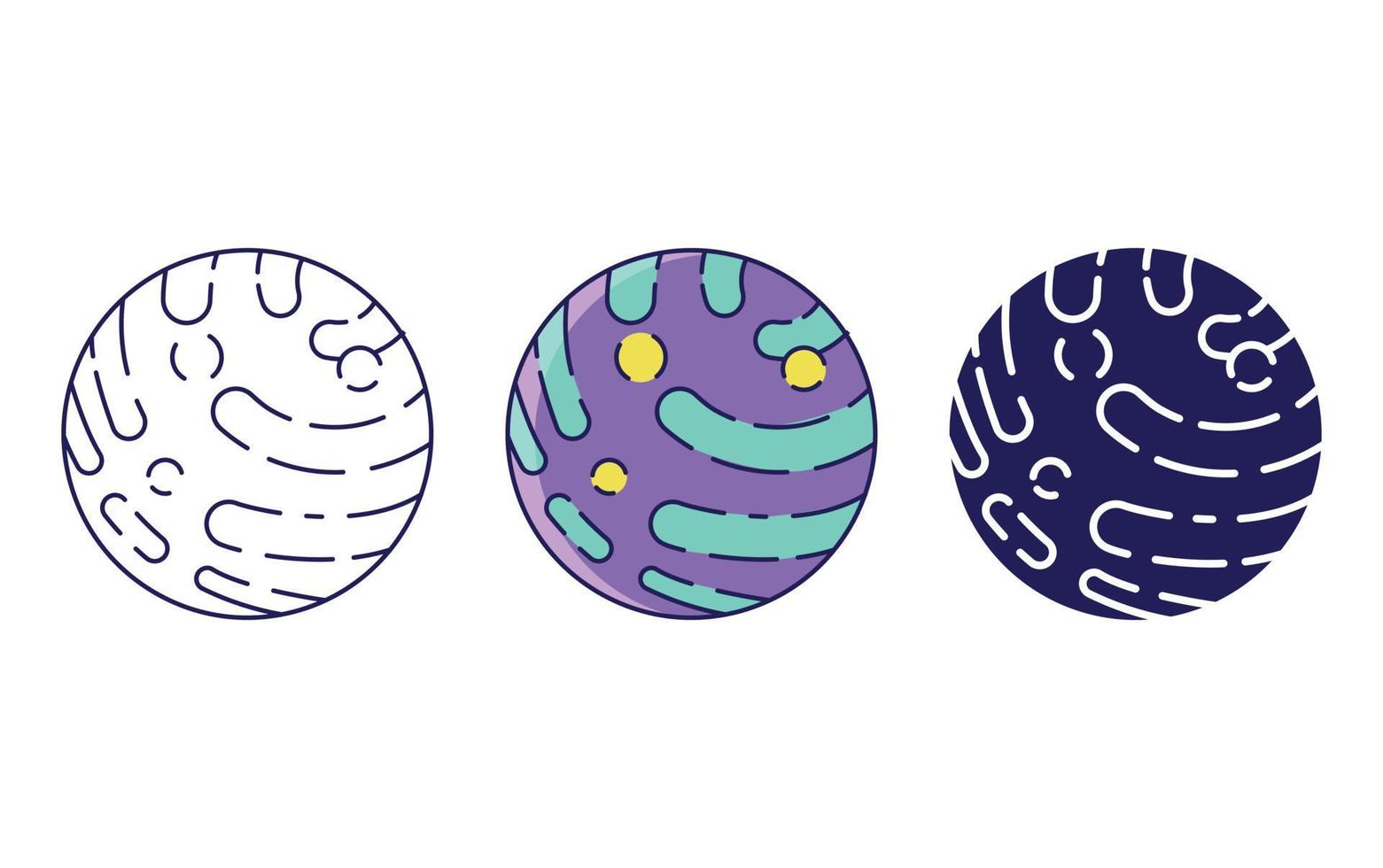 Mercury planet icon vector