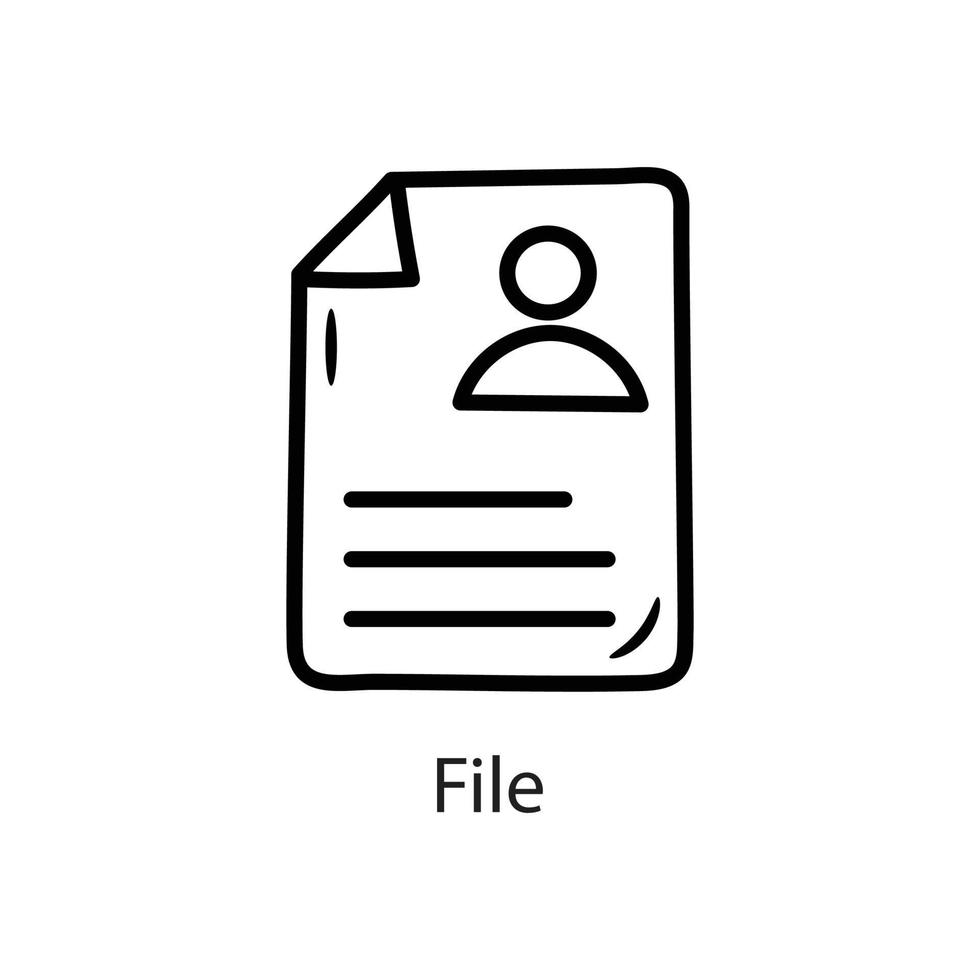 File Outline Icon Design illustration. Data Symbol on White background EPS 10 File vector