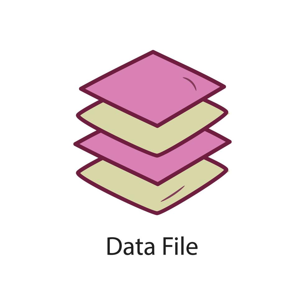 Data File Filled Outline Icon Design illustration. Data Symbol on White background EPS 10 File vector