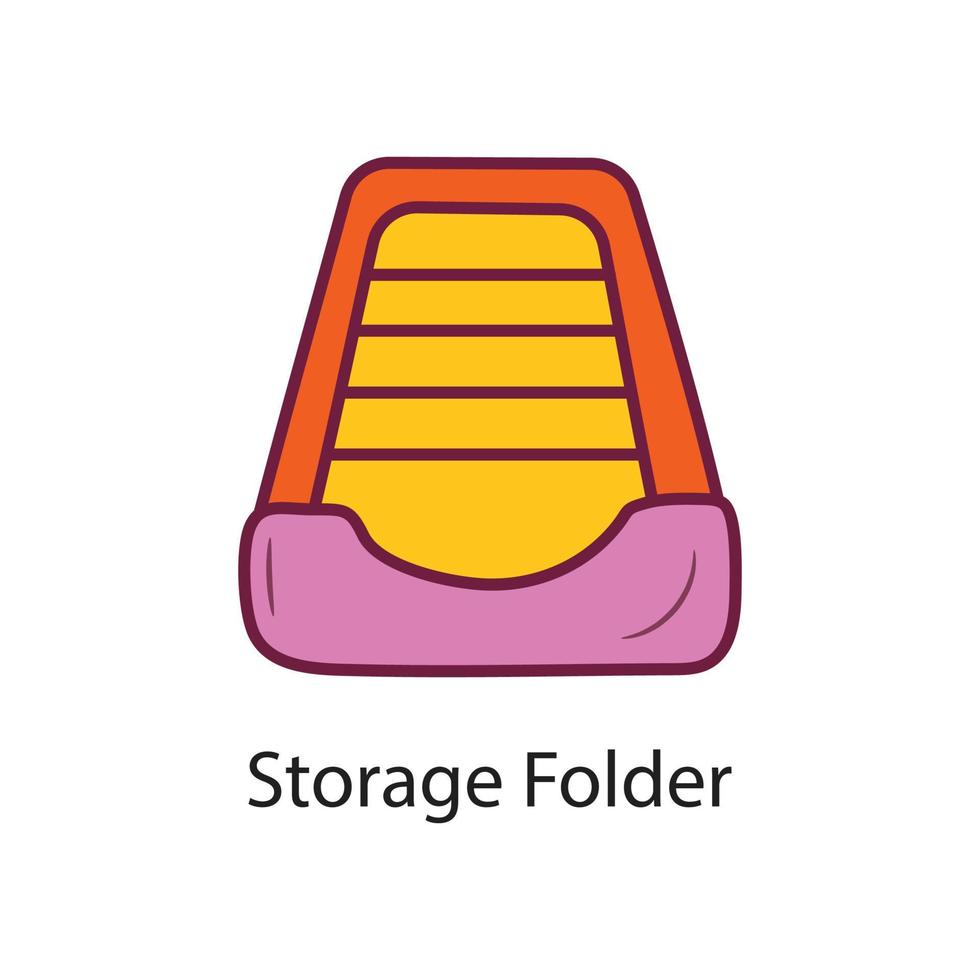 Storage Folder Filled Outline Icon Design illustration. Data Symbol on White background EPS 10 File vector