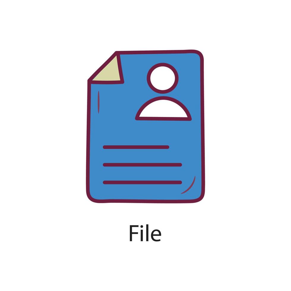 File Filled Outline Icon Design illustration. Data Symbol on White background EPS 10 File vector