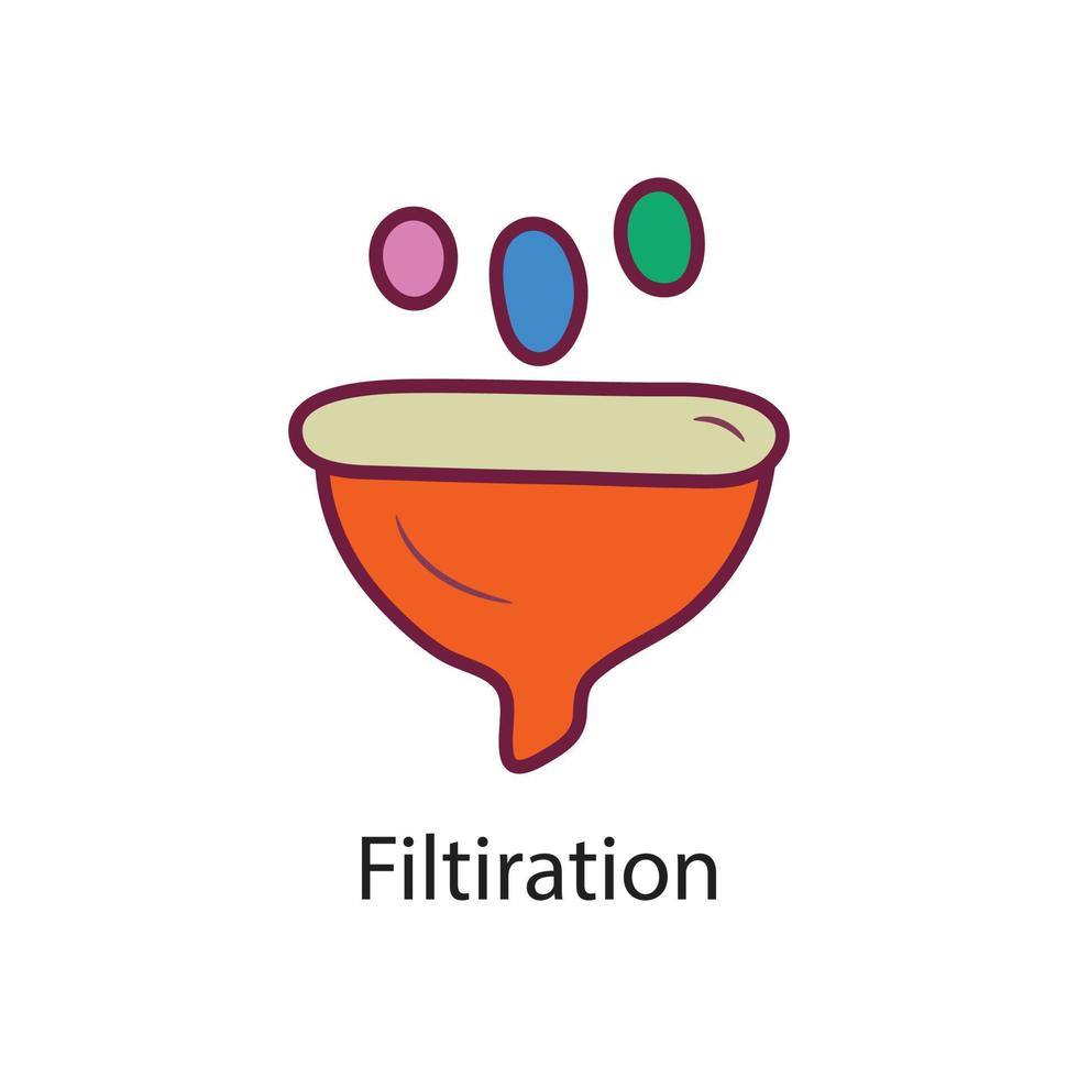 filtration Filled Outline Icon Design illustration. Data Symbol on White background EPS 10 File vector
