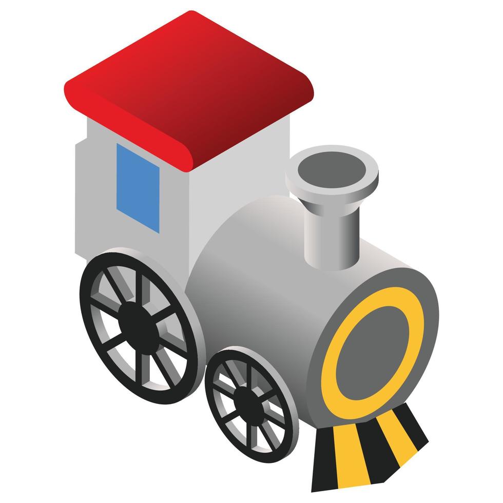 Train - Isometric 3d illustration. vector