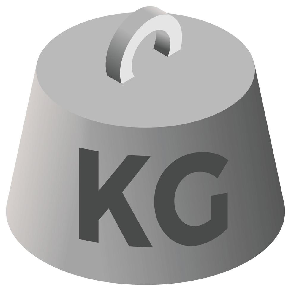 Weight - Isometric 3d illustration. vector