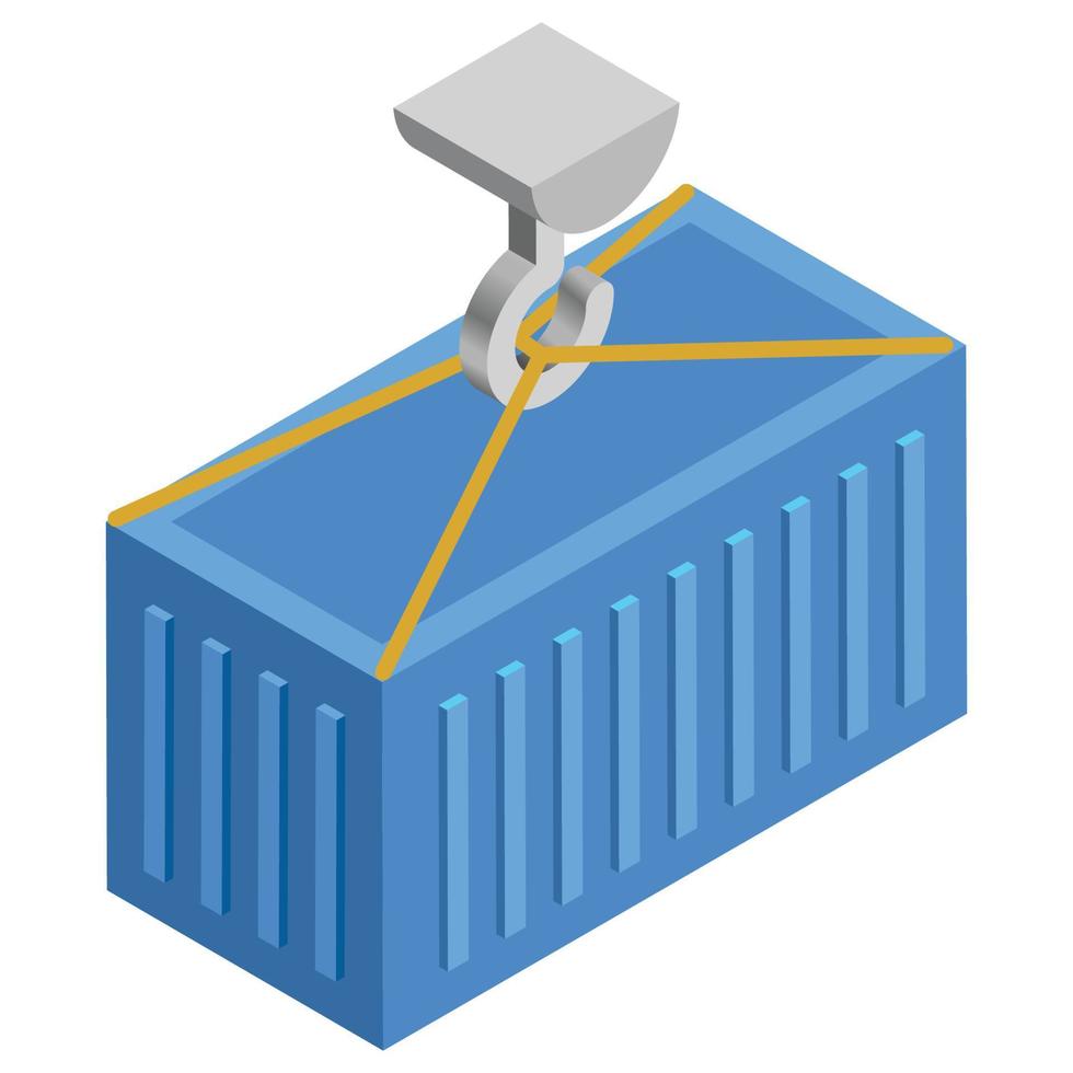 Container - Isometric 3d illustration. vector