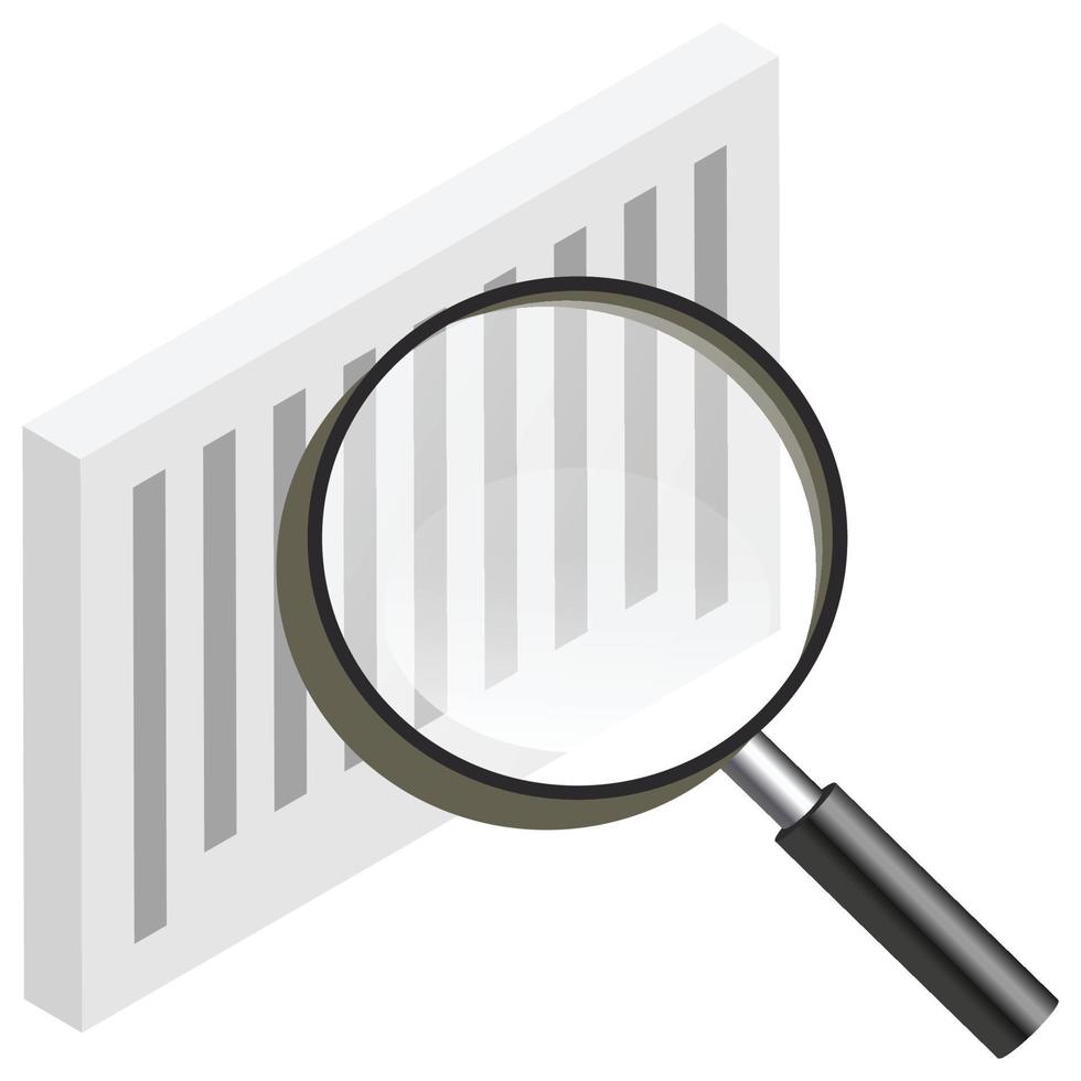 Barcode Scan - Isometric 3d illustration. vector