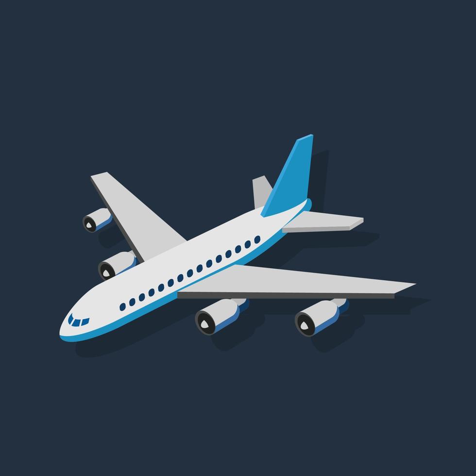 avión - ilustración 3d isométrica. vector