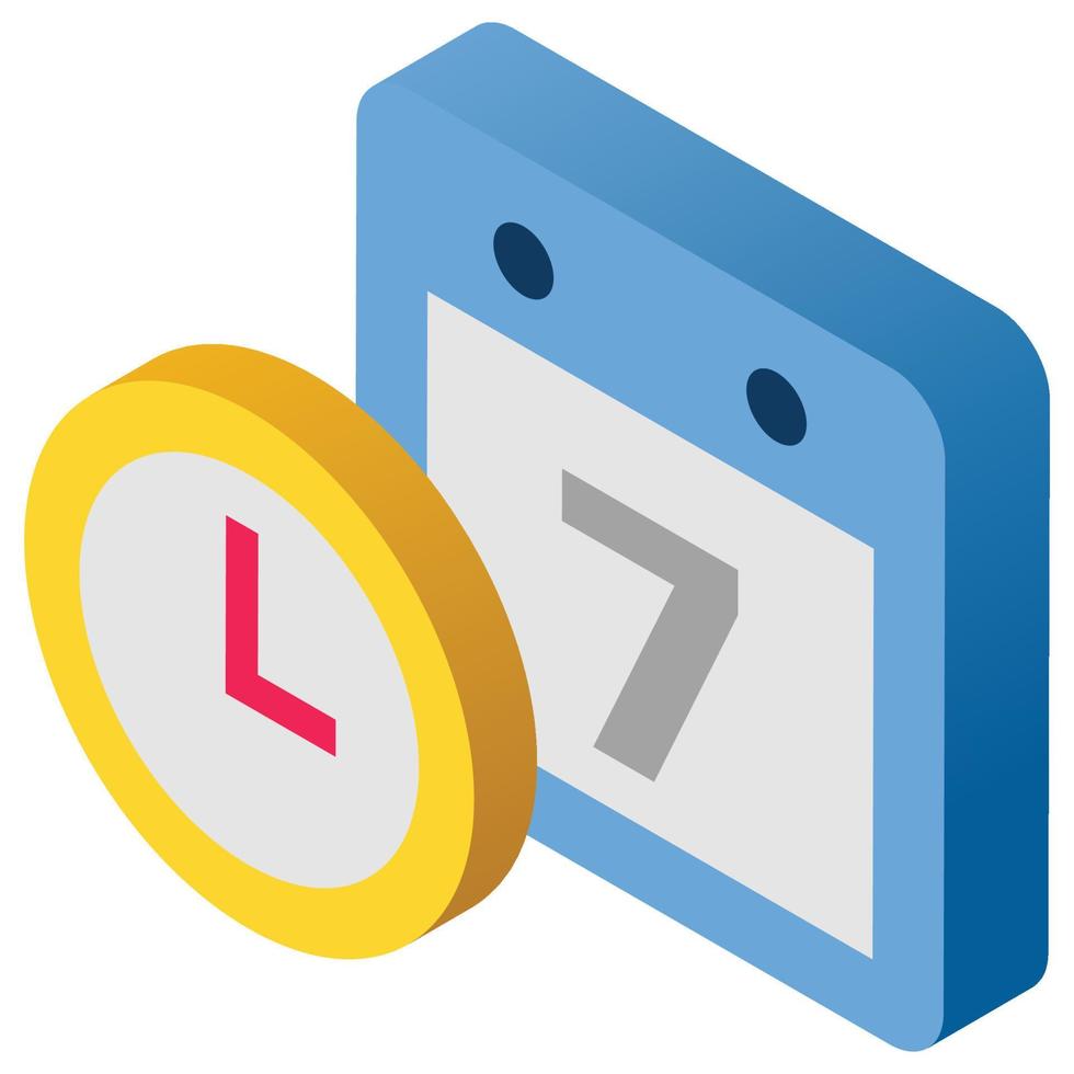 On Time Delivery - Isometric 3d illustration. vector