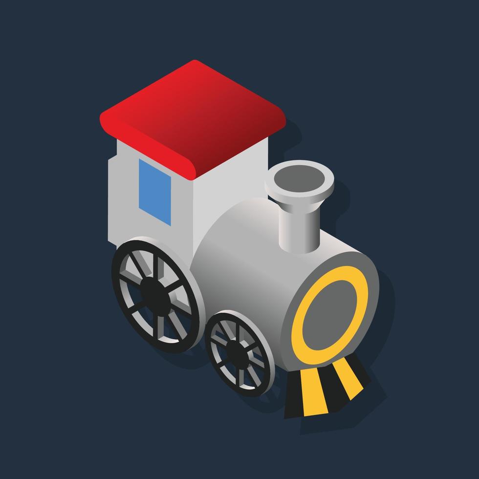Train - Isometric 3d illustration. vector