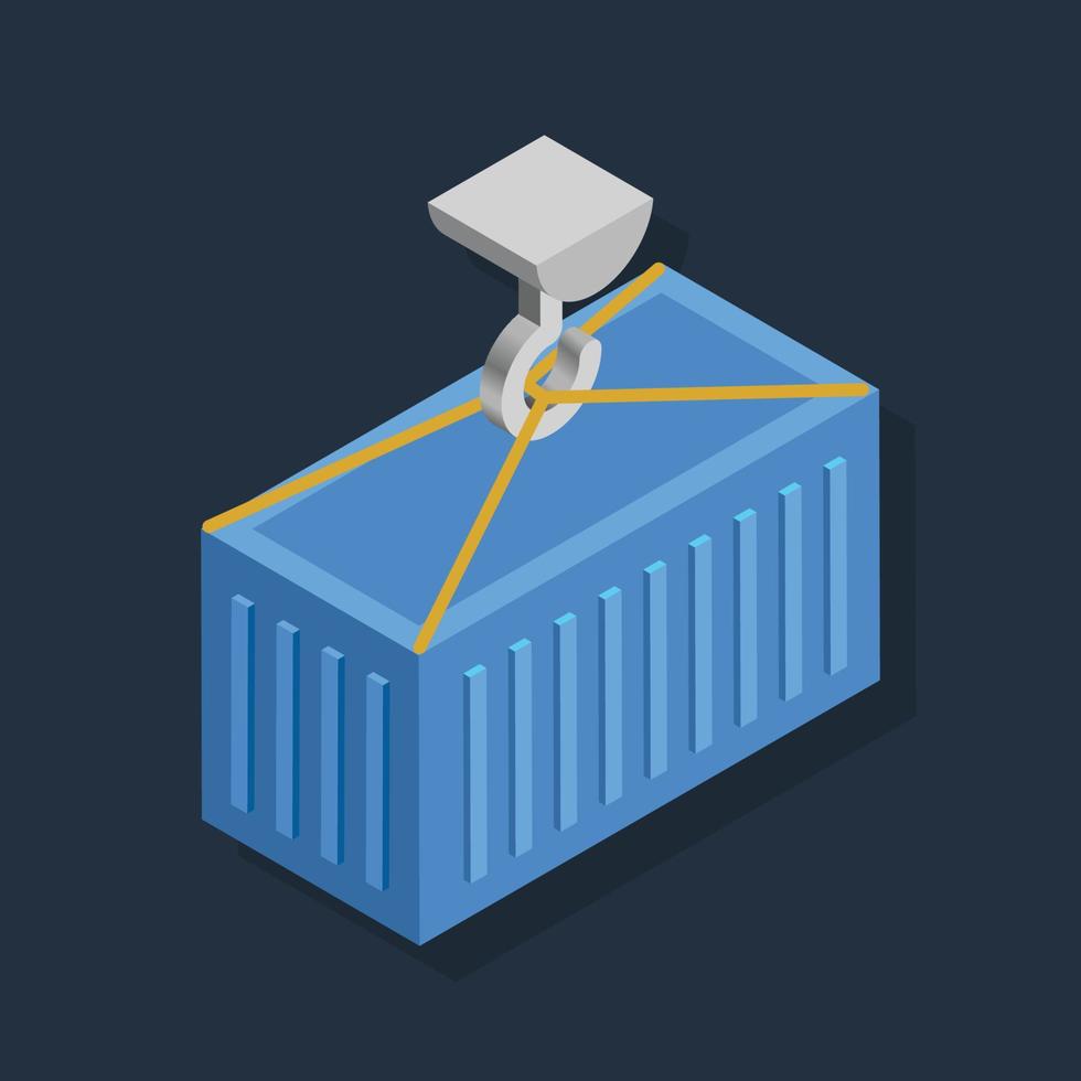 Container - Isometric 3d illustration. vector