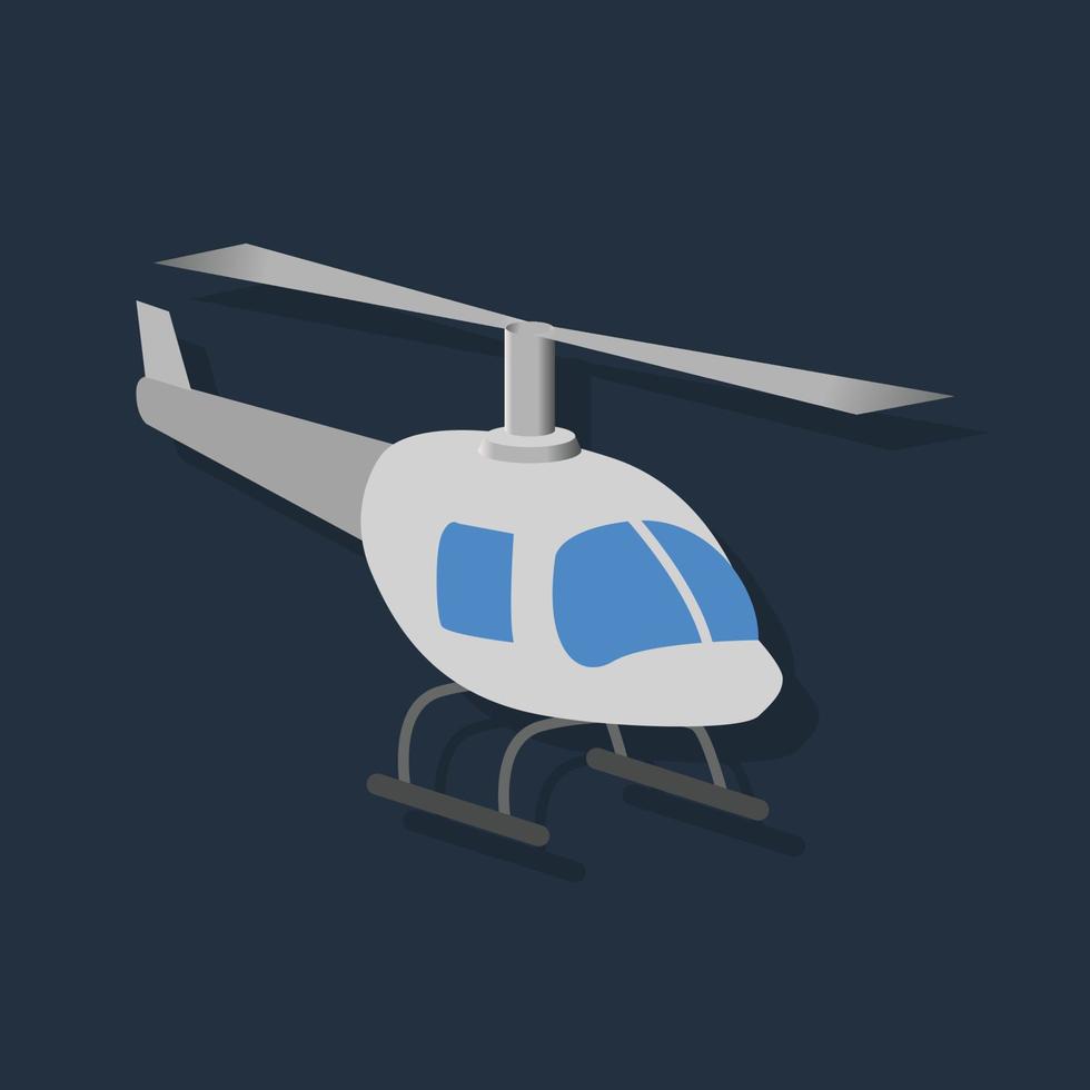Helicopter Shipping - Isometric 3d illustration. vector