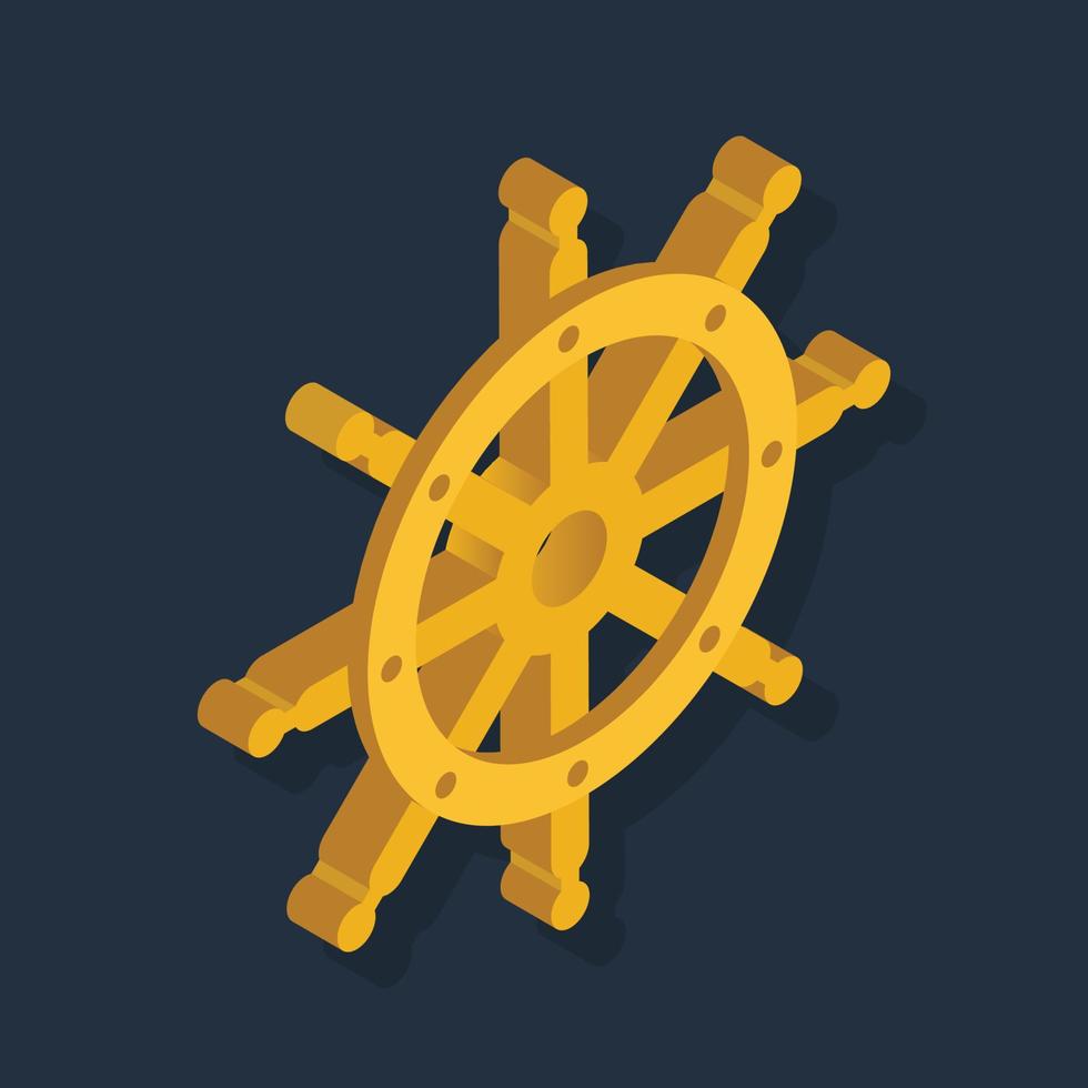 Handle - Isometric 3d illustration. vector