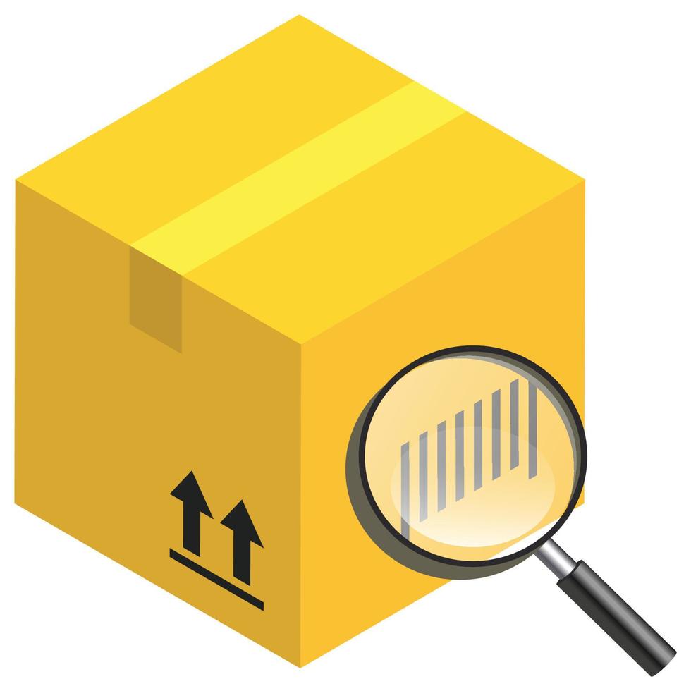 Barcode Scan - Isometric 3d illustration. vector