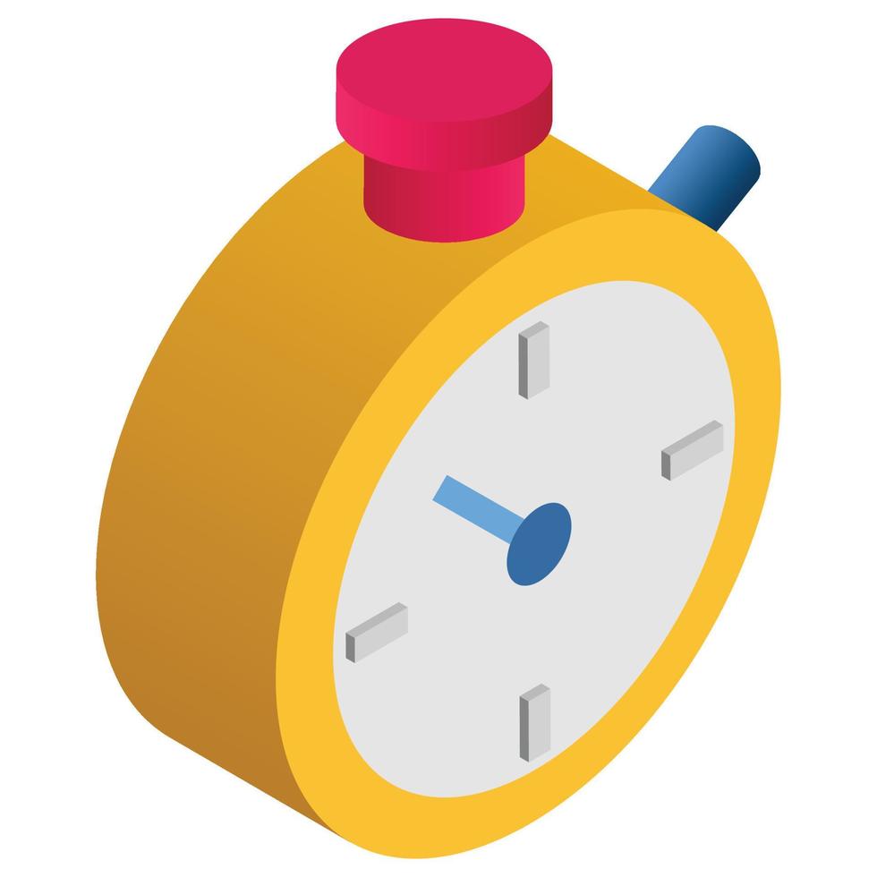 Stopwatch - Isometric 3d illustration. vector