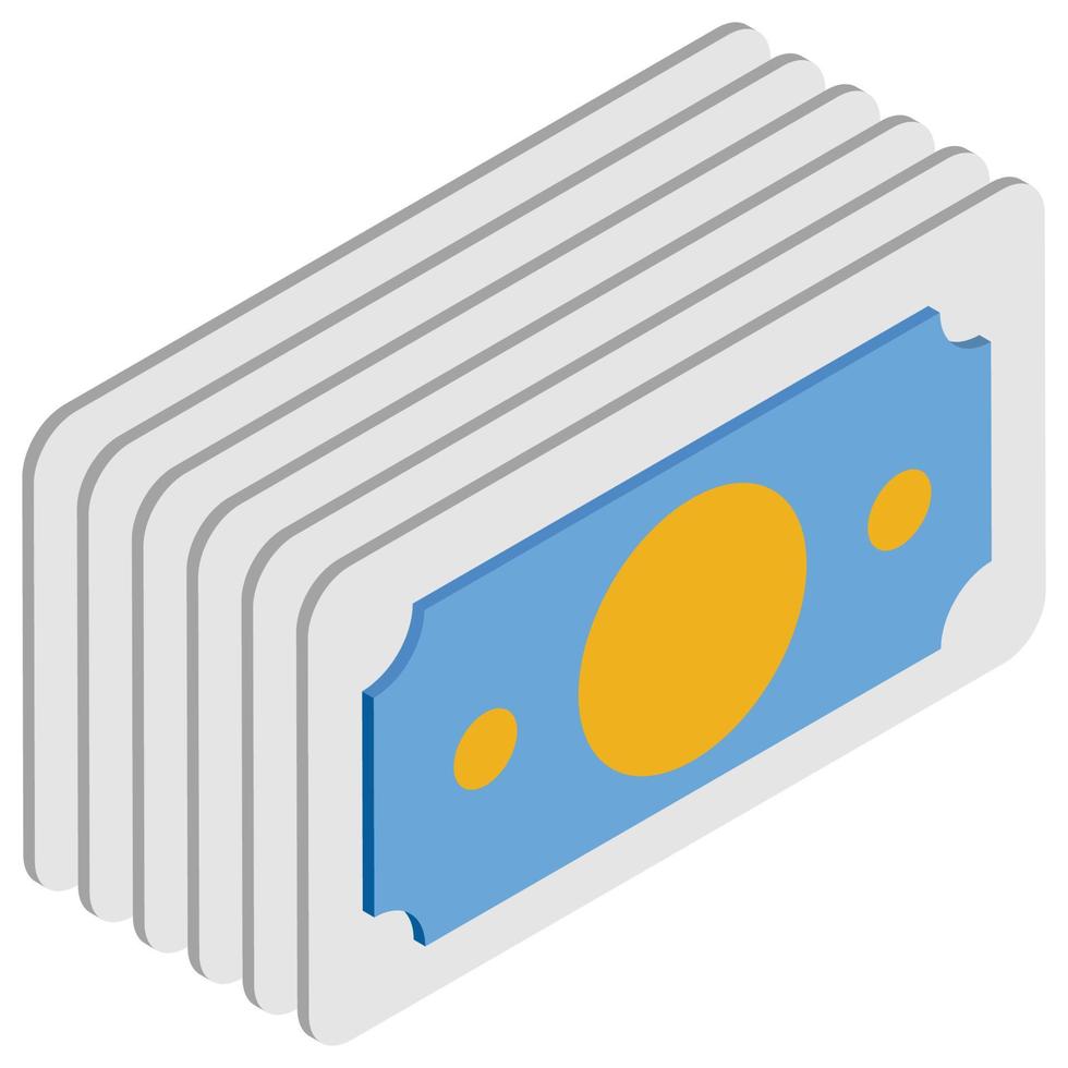 Money - Isometric 3d illustration. vector