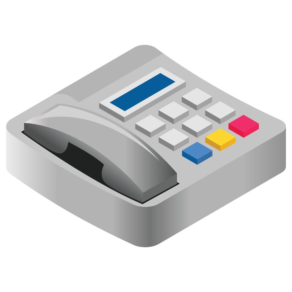 Telephone - Isometric 3d illustration. vector