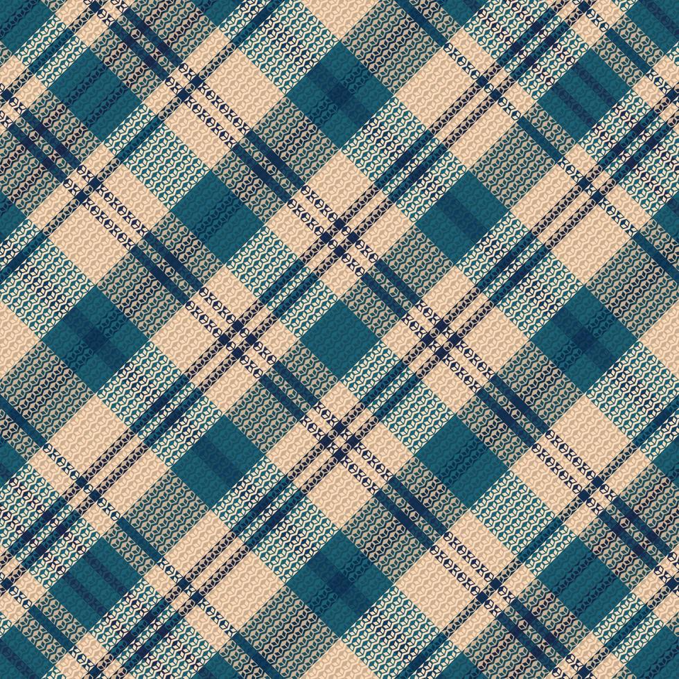 Tartan plaid pattern with dark color. vector