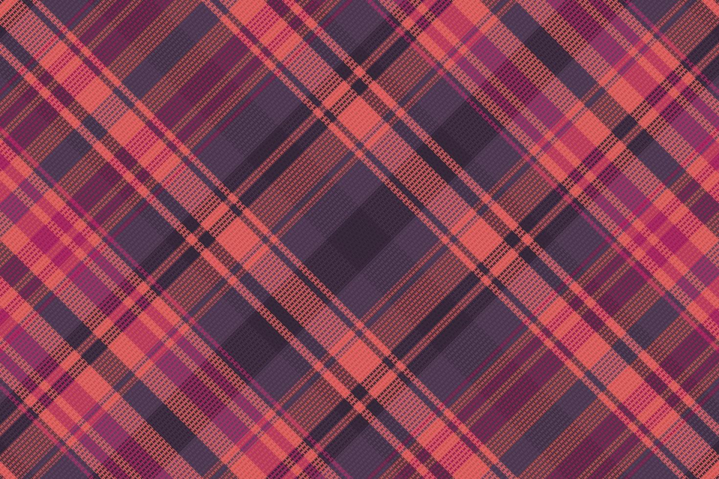 Tartan plaid pattern with dark color. vector