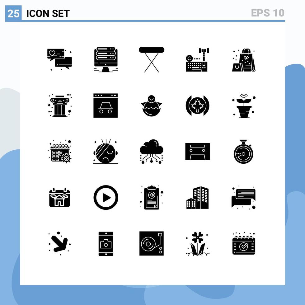 Set of 25 Modern UI Icons Symbols Signs for gift laywer home law digital Editable Vector Design Elements