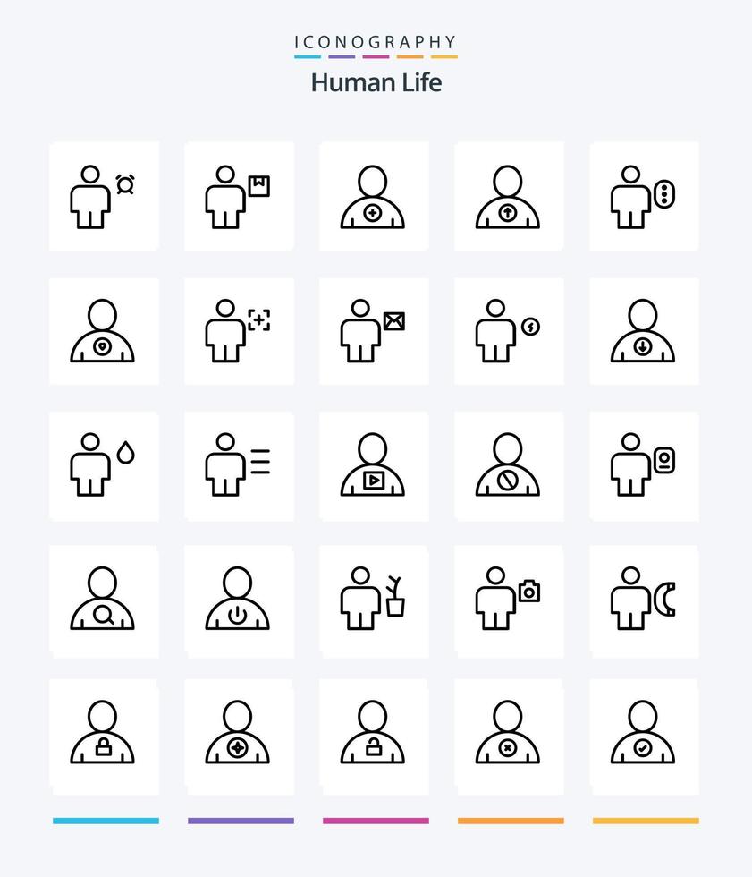 Creative Human 25 OutLine icon pack  Such As avatar. user. package. up. user vector