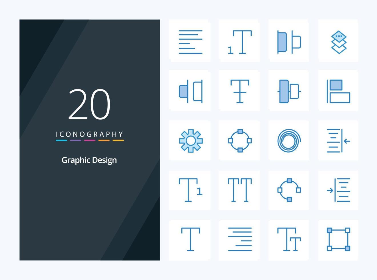 20 Design Blue Color icon for presentation vector