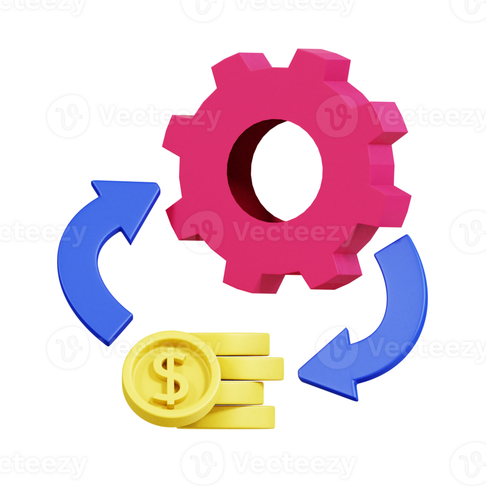 icône 3d de transaction de paiement png