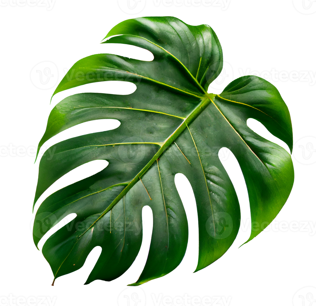 Natural Tropical Monstera isolated. Generative AI png