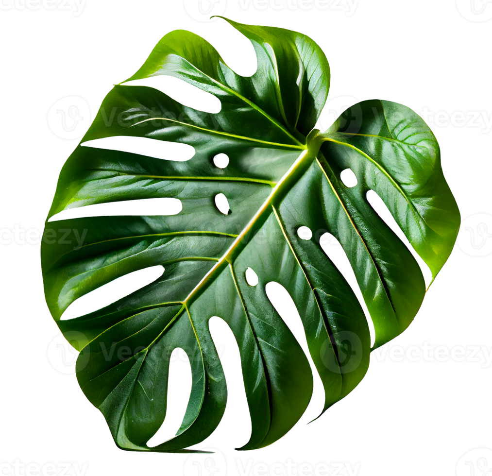 naturale tropicale Monstera isolato. generativo ai png