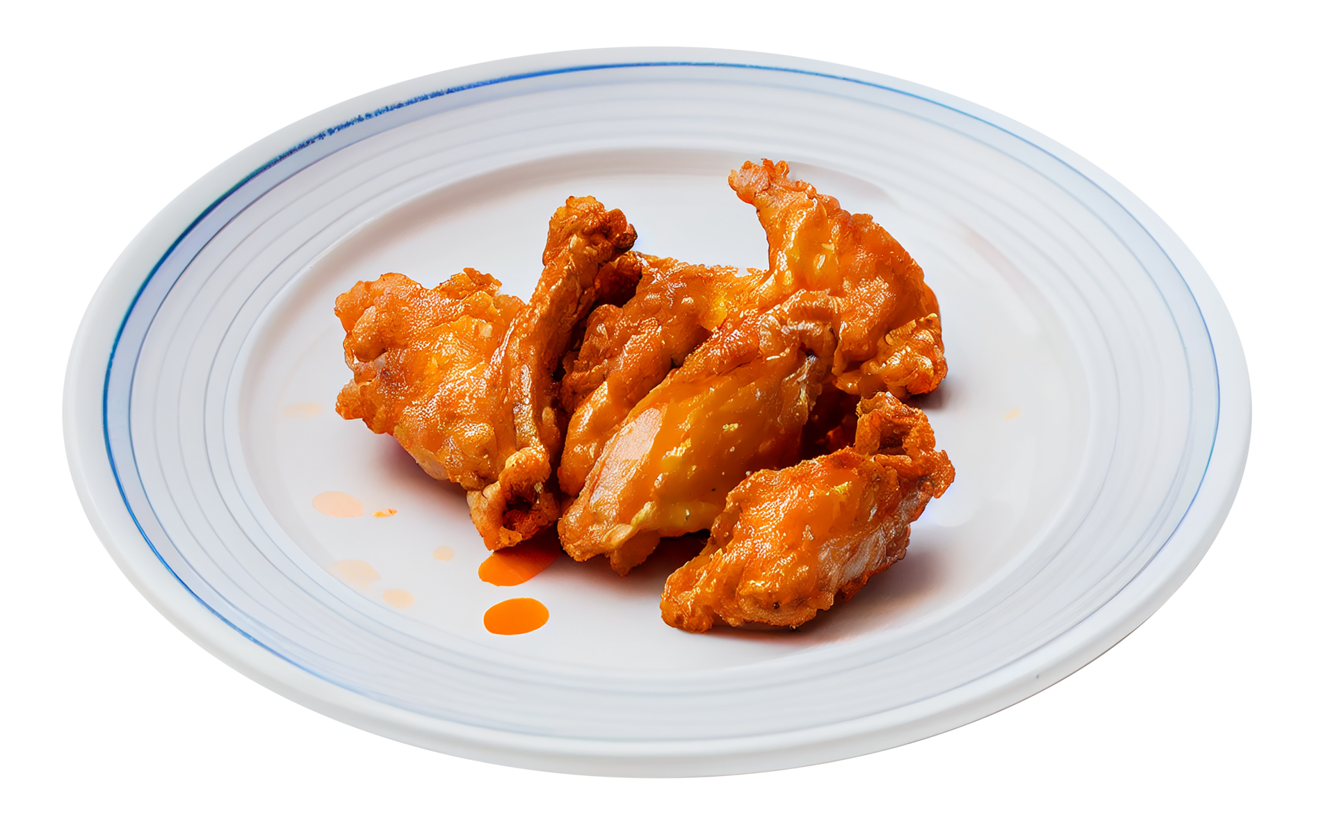 fried-chicken-wings-on-a-white-plate-illustration-generative-ai