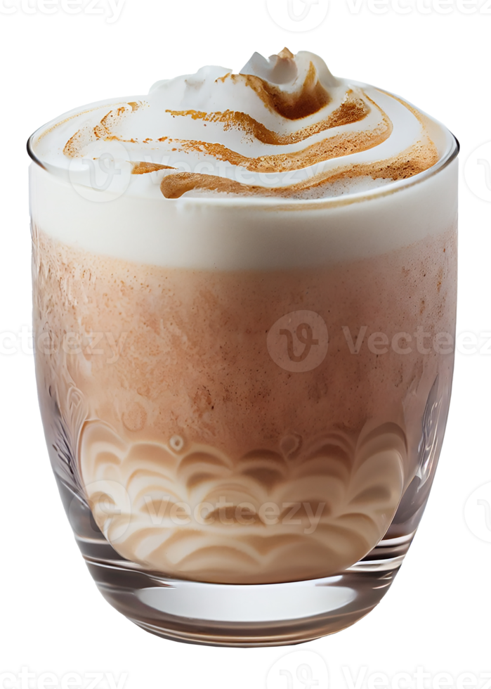 Cup of hot cappuccino coffee. Illustration Generative AI png