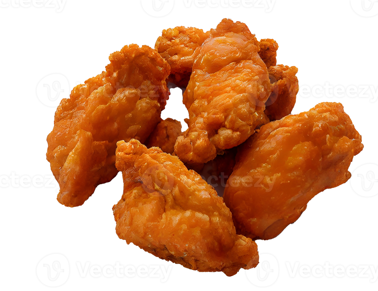 ailes de poulet frites. illustration générative ai png