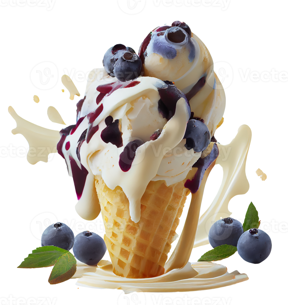 Sweet Strawberry Ice Cream. Generative AI png