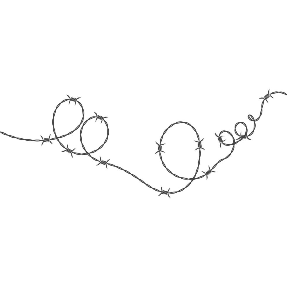 barbed wire vector illustration