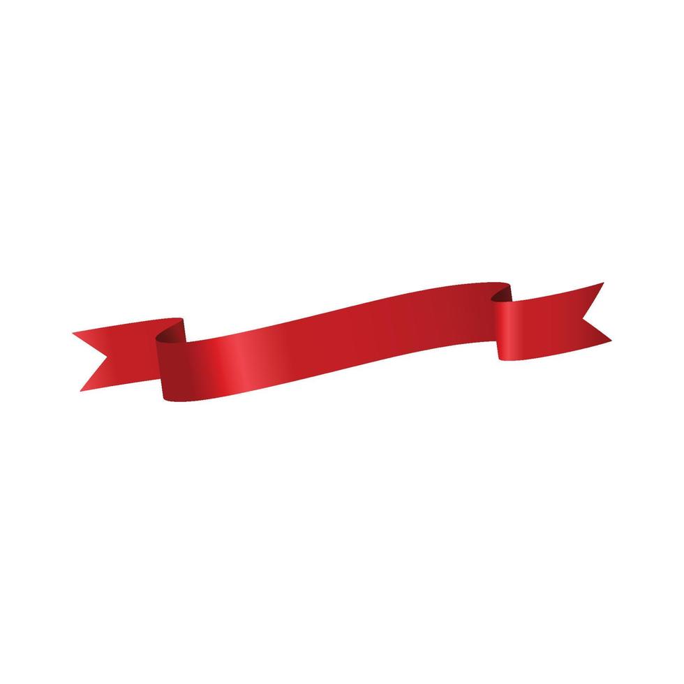 Red ribbon Vector illustration