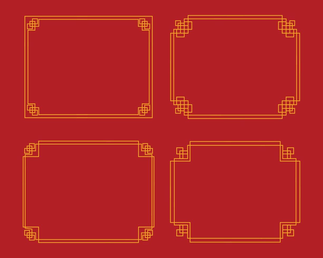 diseño de la frontera china vector