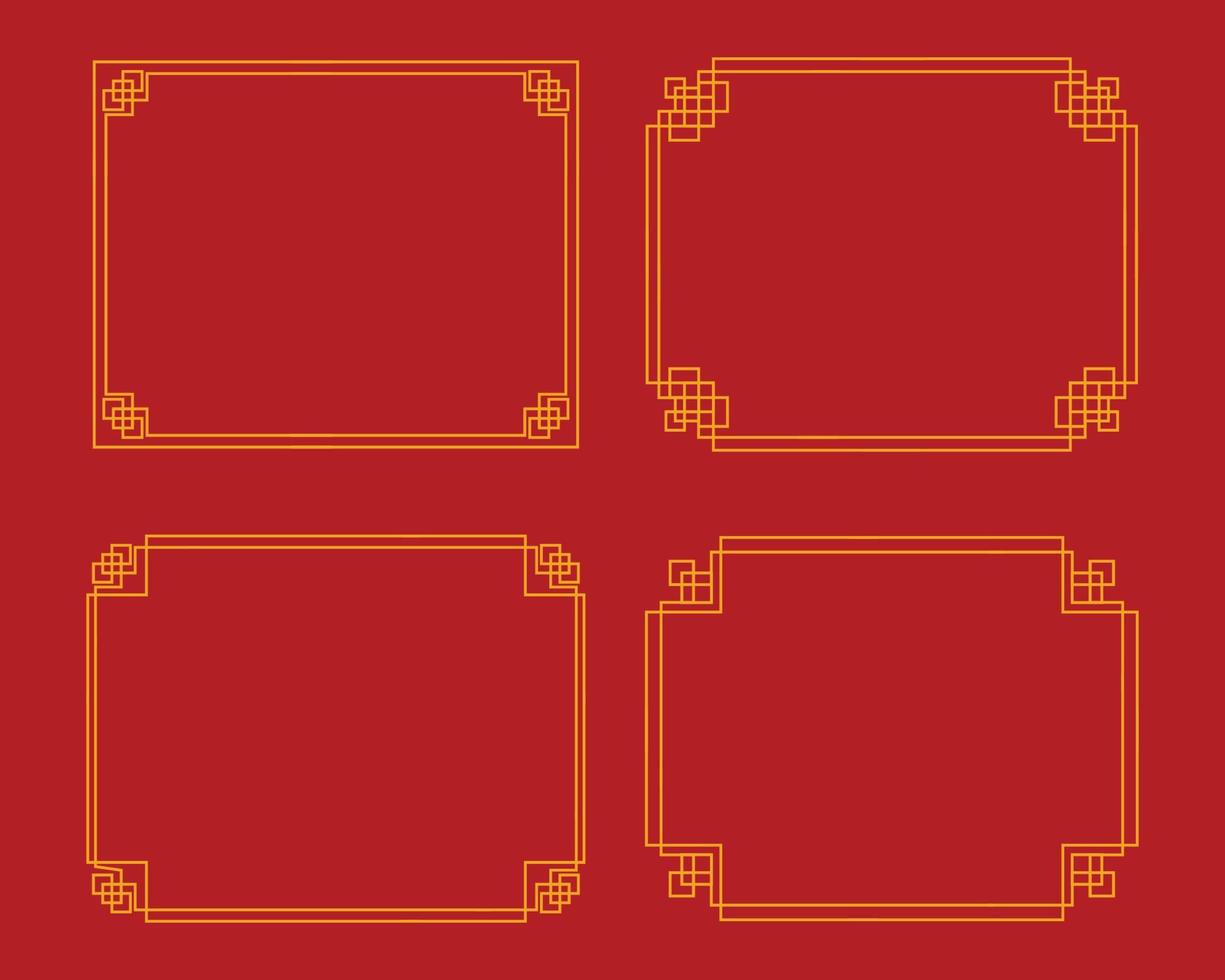 Chinese border design vector