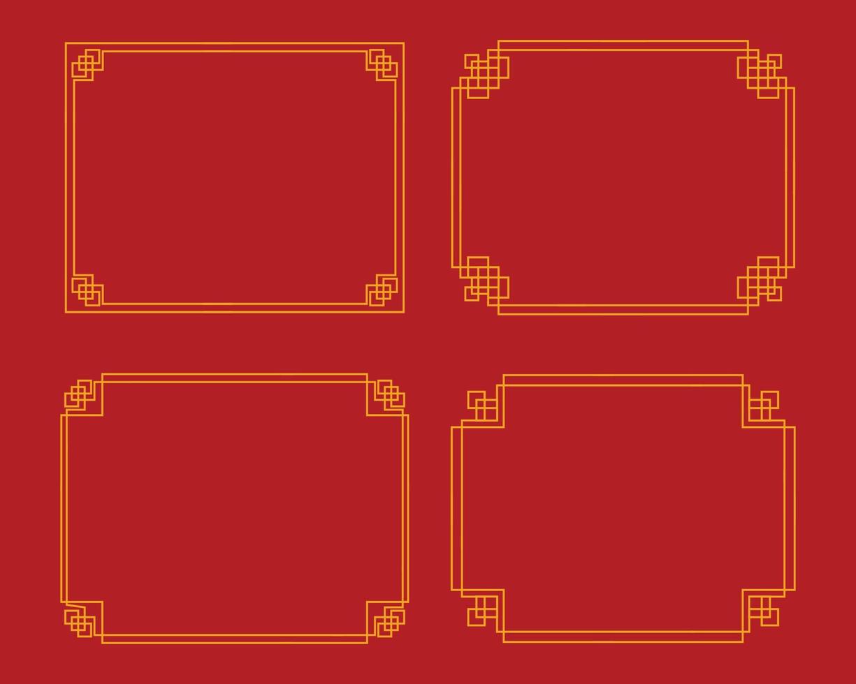 Chinese border design vector