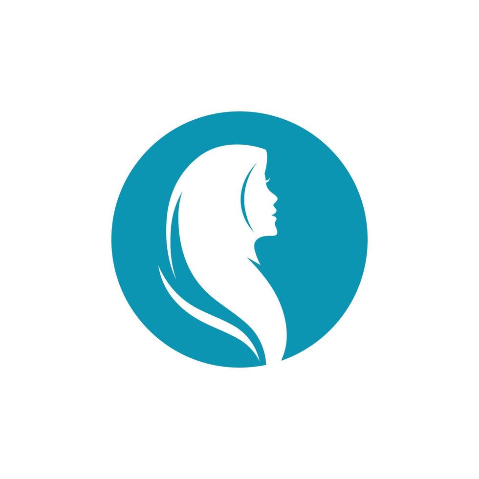 Hijab Logo Template icon illustration vector