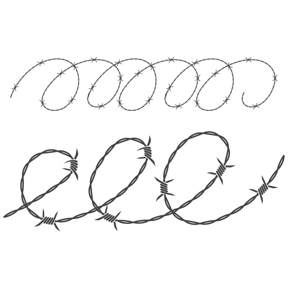 barbed wire vector illustration