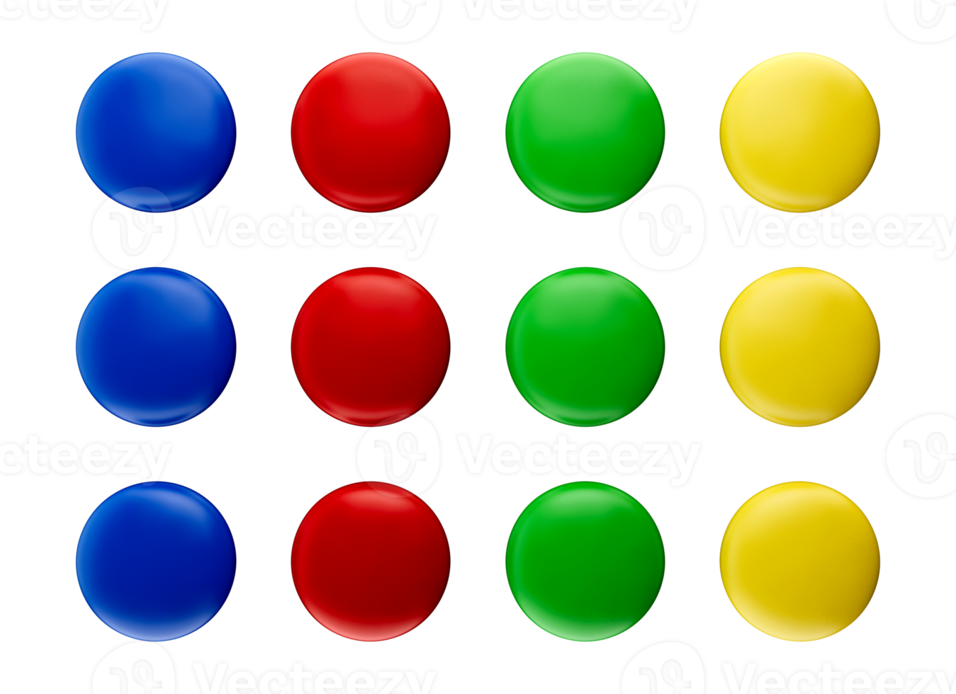 conjunto de botones coloridos o caramelos ilustración 3d de chocolate colorido png