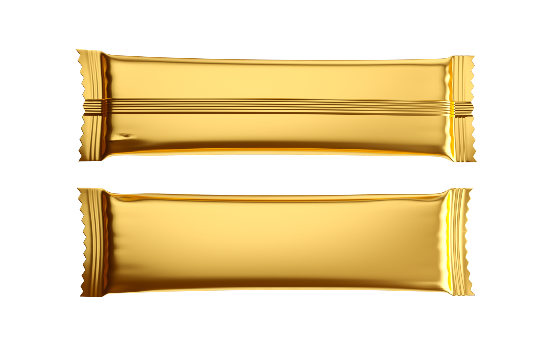 Gold Blank Chocolate Bar Snack Bag 3d illustration 17395128 PNG
