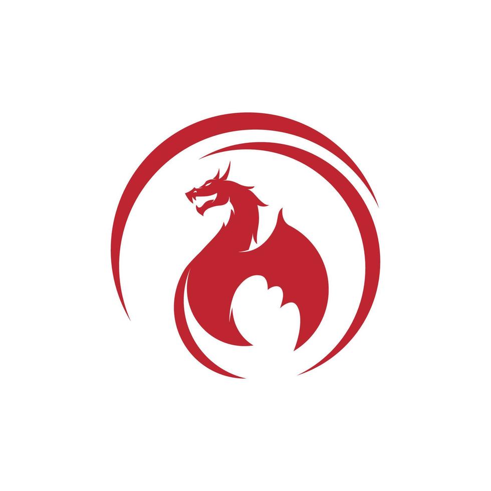 Dragon vector icon illustration