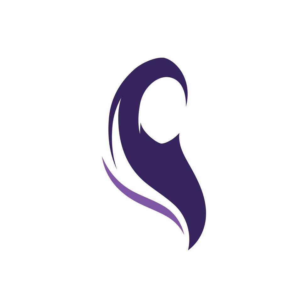 Hijab Logo Template icon illustration vector