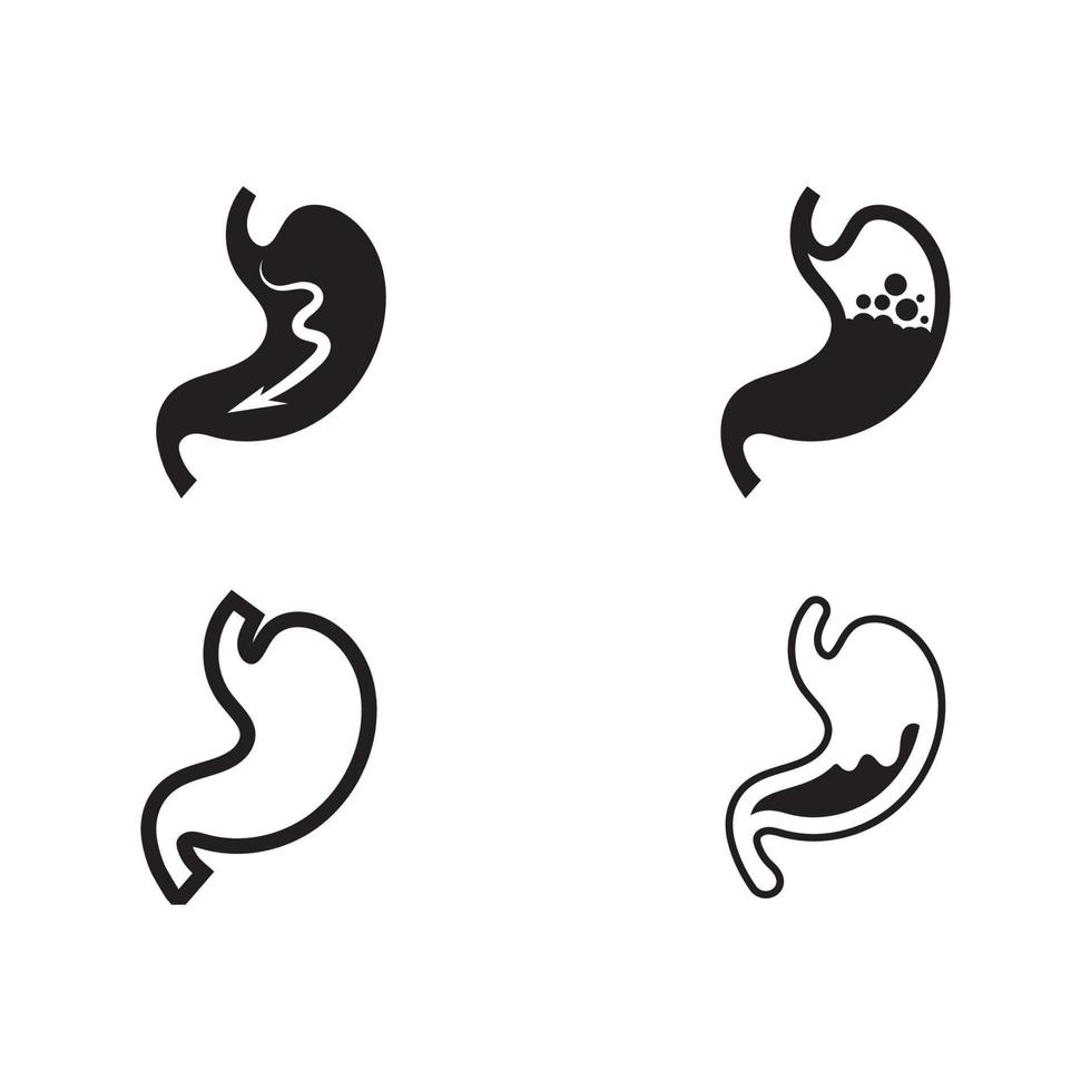 stomach care icon designs vector
