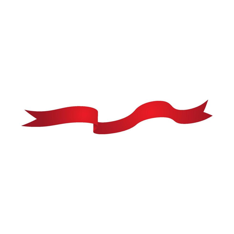 Red ribbon Vector illustration